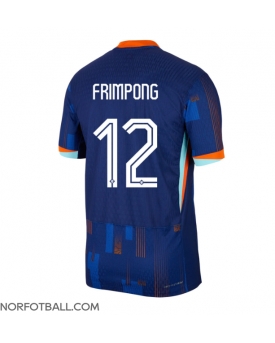 Billige Fotballdrakt Nederland Jeremie Frimpong #12 Replika Bortedrakt EM 2024 Kortermet